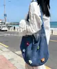 Bolsa de Palha Trançada à Mão Vazada para Mulheres, Estilo Casual Preguiçoso de Verão, Bolsa de Palha de Grande Capacidade, Bolsa de Ombro para Férias na Praia