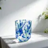 Venta al por mayor de fabricantes Tazas de Vidrio de Puntos Multicolor Personalizadas Estilo Retro Europeo y Americano Tazas de Cóctel Tazas de Vidrio para Jugo en Casa