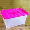Pequeno Médio Grande Plástico Transparente Portátil Armazenamento Giratório Armazenamento Peças de Brinquedo Roupa Íntima Toalhas Organizar Caixas Vazias