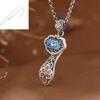 Pingente Ruyi Personalizado Estilo de Vida Pingente de Colar Artesanal Cor Esmalte Estilo Étnico Chinês Feminino