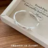 Pulsera de Osmanthus Plateada para Mujer, Lujo Ligero, Pulsera Apilable de Gama Alta, Nueva de Verano 2025, Pulsera Sencilla de Flor Nueva