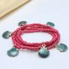 Cadena Corporal Transfronteriza Europea y Americana con Cuentas de Vidrio, Cadena de Cintura de Joyería Hecha a Mano Elástica con Accesorios de Colgante de Pez Mano Mágica a la Moda