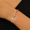 Pulsera y Collar con Corazón Colorido Estilo Ins Europeo y Americano Aleación Personalizada con Forma de Corazón Pulsera Dopamina Pulsera Popular para Mujeres