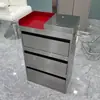 Gabinete de Herramientas para Barbería, Carrito de Herramientas para Salón de Peluquería, Gabinete para Cortar el Cabello de Peluquería, Estante de Almacenamiento, Gabinete con Espejo de Acero Inoxidable