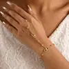 Pulseiras de Dedo Empilhadas em Camadas Estilo Europeu e Americano Ins, Pulseira de Dedo Integrada Colorida da Moda Flor de Zircônia Olho Grego