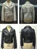 Suministro Directo Transfronterizo Tallas Grandes Fuente de Suministro Textura de Lujo Ligero Blanco y Negro PU Chaqueta de Cuero para Mujer Top con Borlas Estilo Callejero Fresco