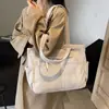 Bolsa de pana para mujer de gran capacidad, nuevo modelo 2025, bandolera, bolsa de trabajo, bolsa de hombro para estudiante, diagonal
