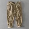 Comercio Exterior Exportación Original Resorte Único Estilo Japonés Retro Americano Pantalones de Pana Hombres Holgados Pana Modernos Largos Blancos