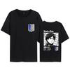 Comercio exterior verano manga corta ataque gigante periférico código europeo transfronterizo superventas sudadera estampada para hombre y mujer algodón manga corta