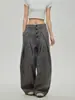 Moda Transfronteriza Retro Diseño Americano Plisado Texturizado Casual Caída Holgado Pierna Recta Tendencia Marca Silueta Retro Pantalones de Vestir