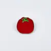 Broche de Huevo Escalfado Tomate Lindo Japonés Forma de Comida de Dibujos Animados Insignia Versátil Personalizada Accesorios de Metal Venta al por Mayor