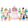 En stock Princesa Frozen sirena bandera tarjeta para tarta inserción en tarta enchufe para tarta decoración superior para tarta par suministros de decoración