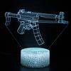 Serie de pistolas de venta caliente transfronteriza lámpara de noche 3D luz de mesa colorida con control remoto táctil enchufe luz de regalo luz visual LED