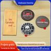 Etiqueta de vinho de metal de alumínio personalizada de fábrica galvanoplastia impressão de cor UV etiqueta de água de vinho transfronteiriça vinho perfume sinal radial personalizado