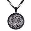 Collar Temu con etiqueta vikinga, símbolo triangular del árbol de la vida, pirata, para hombre, chapado al vacío, retención de color