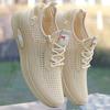 Zapatos Casuales Ligeros de Malla Transpirable sin Cordones para Verano con Suelas Elásticas Suaves, Tenis de Malla Única, Zapatos de Viaje, Antideslizantes y Ligeros