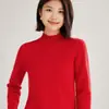 Nuevo Suéter de Cachemira para Mujer Otoño e Invierno, Cuello Alto Enrollado Engrosado, Suéter Casual Holgado, Prenda Base de Punto Talla Grande