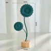 Estilo Nórdico Lujo Ligero Artesanías de Metal Decoración Creativa para el Hogar Entrada de Sala de Estar Decoración de Gabinete de Vino Arte en Hierro Adorno de Girasol
