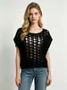 Fábrica de Origem Transfronteiriça Primavera/Verão Novo Top de Tricô de Renda Crochê Vazado Feito à Mão para Mulheres Cardigan Versátil Solto Sem Mangas