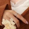 Anillo Exquisito Creativo Han Chao Moda Elegante Corona AMOR Anillo de Diamante Solitario Popular en Internet Estilo ins Anillo de Comida