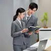 Traje Unisex Gris, Atuendo Profesional, Ropa Formal, Uniforme de Trabajo para Gerente de Departamento de Ventas, Ropa de Trabajo para Hotel, Traje Ol