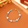 Pulsera de Piedra Ágata Natural y Perla de Agua Dulce, Fresca y Dulce, Moderna, de Alta Gama, Versátil, Pulsera Elegante, Joyería de Mano de Hada