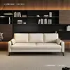 Sofá de luxo leve para apartamentos pequenos, sala de estar minimalista, assento duplo ou triplo, adequado para apartamentos, lojas de roupas, imóveis para aluguel e áreas de recepção
