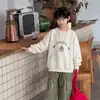 Loja de Algodão Moletom de Outono para Meninos Estilo Coreano Infantil 2026 Novo Tendência Casual Americano Calças Cargo Conjunto de Roupas para Crianças