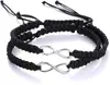 Pulsera trenzada de aleación simple de 8 palabras europea y americana transfronteriza, pulsera ajustable de amistad para parejas, pulsera al por mayor
