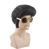 Peluca Cos Hippie Punk Retro de Elvis Presley de los 80 Cabello Rizado Rock Hip-Hop Europeo y Americano para Personas Mayores Disco
