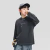 Liquidación EspecialCamiseta de Manga Larga Zuo Xi para Niños, Ropa de Algodón Puro para Primavera y Otoño, Camiseta Interior para Niños, Top de Hilo Doble