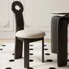 Cadeira Chave Antiga Média Designer de Casa Pousada Cadeira de Jantar com Encosto Alto Cadeira de Luxo Leve Restaurante Retrô Francês Cadeira de Madeira Maciça
