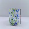 Venta al por mayor de fabricantes Tazas de Vidrio de Puntos Multicolor Personalizadas Estilo Retro Europeo y Americano Tazas de Cóctel Tazas de Vidrio para Jugo en Casa