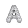 Venda Quente Transfronteiriça Cobre Incrustado com Zircônia Moda Elegante Prata Gordinho Diamante Completo Bolha Pingente 26 Letras do Alfabeto Inglês Atacado