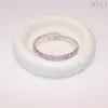 Nuevo Pulsera Colorida de Zirconia Transfronteriza con un Toque de Lujo Ligero, de Nicho y de Alta Gama, Presentando una Sola Fila de Piedras y un Diseño Abierto