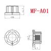 Tapa de perilla MF-A01, potenciómetro, patrón CD, tapa de ajuste, orificio interior, 6 mm, mango ciruela, ABS bicolor, tapa 12*20