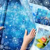 Wx127 Azul Oscuro Copo de Nieve Papel Pera 17g Papel de Envoltura a Prueba de Humedad para Dulces de Regalo Papel de Seda Decorativo Copo de Nieve Navideño
