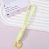 Promoção Quente Moda Liga de Nylon Chaveiro Curto com Contas Estilo Ins Cordão Simples para Celular Cordão Anti-perda para Celular