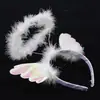 1 61 artículos de Halloween para mascarada diadema de actuación diadema tocado diadema de Ángel diadema con velo de Ángel