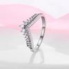Libro Rojo Pequeño recomienda Panjia mismo estilo 925 plata diamante platino oro rosa brillante princesa deseo anillo anillo femenino