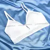 Nueva camisola sexy strapless para mujer fruncida hueca hermoso soporte de espalda capa base deportiva color sólido top sin mangas ropa interior banda de sujetador bandeau