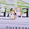Moda Accesorios DIY Unicornio Arcoíris Conejo Globo Goteo de Aceite Llavero de Aleación Pendientes Colgante