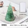 Estante de almacenamiento de anillos con forma de cono de grava de cristal natural, manualidades de cristal de resina, pirámide con forma de cono al por mayor