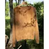 Suéter de punto para mujer 100% cachemira pura cepillada, cuello en V grueso, mangas raglán, corte holgado, efecto adelgazante