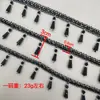 En Stock Estilo Étnico Bohemio Borla Colgante Cuentas Facetadas Cadena de Encaje con Cuentas Hecha a Mano Accesorios de Ropa DIY