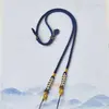 Cordón para Collar con Colgante Doble de Nudo Flor de Durazno Trenzado de Ocho Hilos Hecho a Mano para Hombres y Mujeres, Colgante de Buda, Cordón Dorado para Colgante