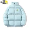 Chaqueta de Algodón Grueso Multicolor Casual de Moda Otoño Marca de Moda Urbana Abrigo de Algodón para Pareja Cuello Alto Ropa de Invierno