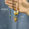 En Stock Bosque de Bellotas Estilo Planta y Fruta Seca Cadena de Suéter Accesorio Largo para Hombres y Mujeres Tejido a Mano Algodón y Lino Ropa Collar