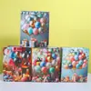 Bolsas de Papel para Cumpleaños en Stock al por Mayor Bolsas de Regalo para Fiesta de Globos Exclusivo Transfronterizo Bolsas de Papel Rojas Festivas