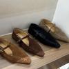 2026 Novos Sapatos Mary Jane Franceses Retrô Versáteis e Deslumbrantes com Tira em T, Tendência de Nicho Estilo Chinês